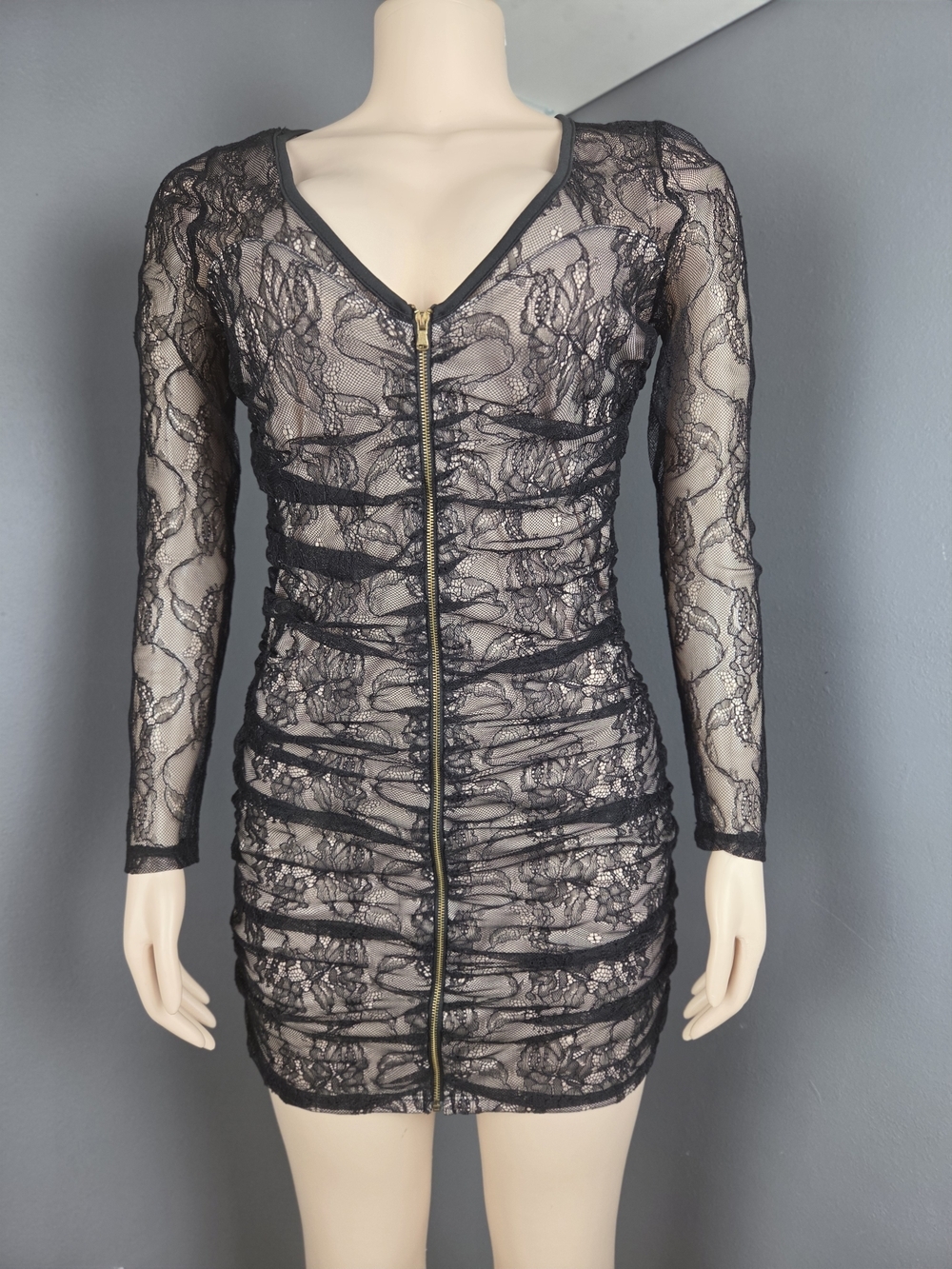 Charlotte Russe Black Floral Lace Blouse